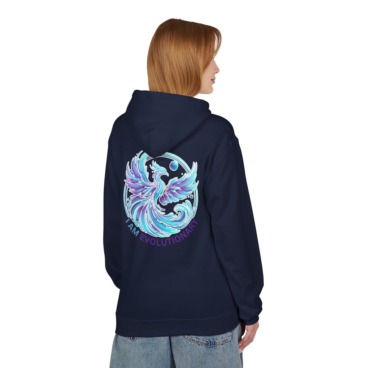 I Am Evolutionary Unisex Softstyle Fleece Hoodie - Cozy & Inspirational