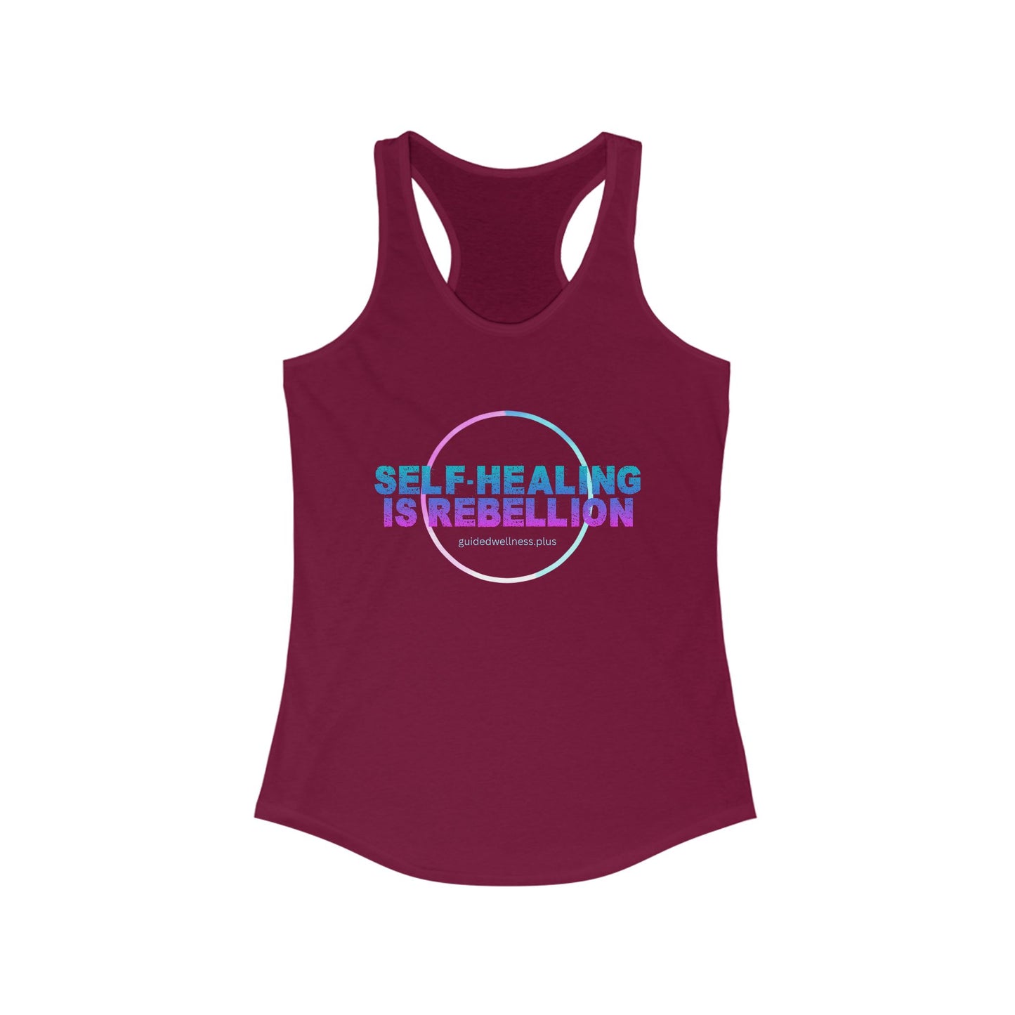 Self-Healing is Rebellion Racerback Tank - Empowering Women's Activewear