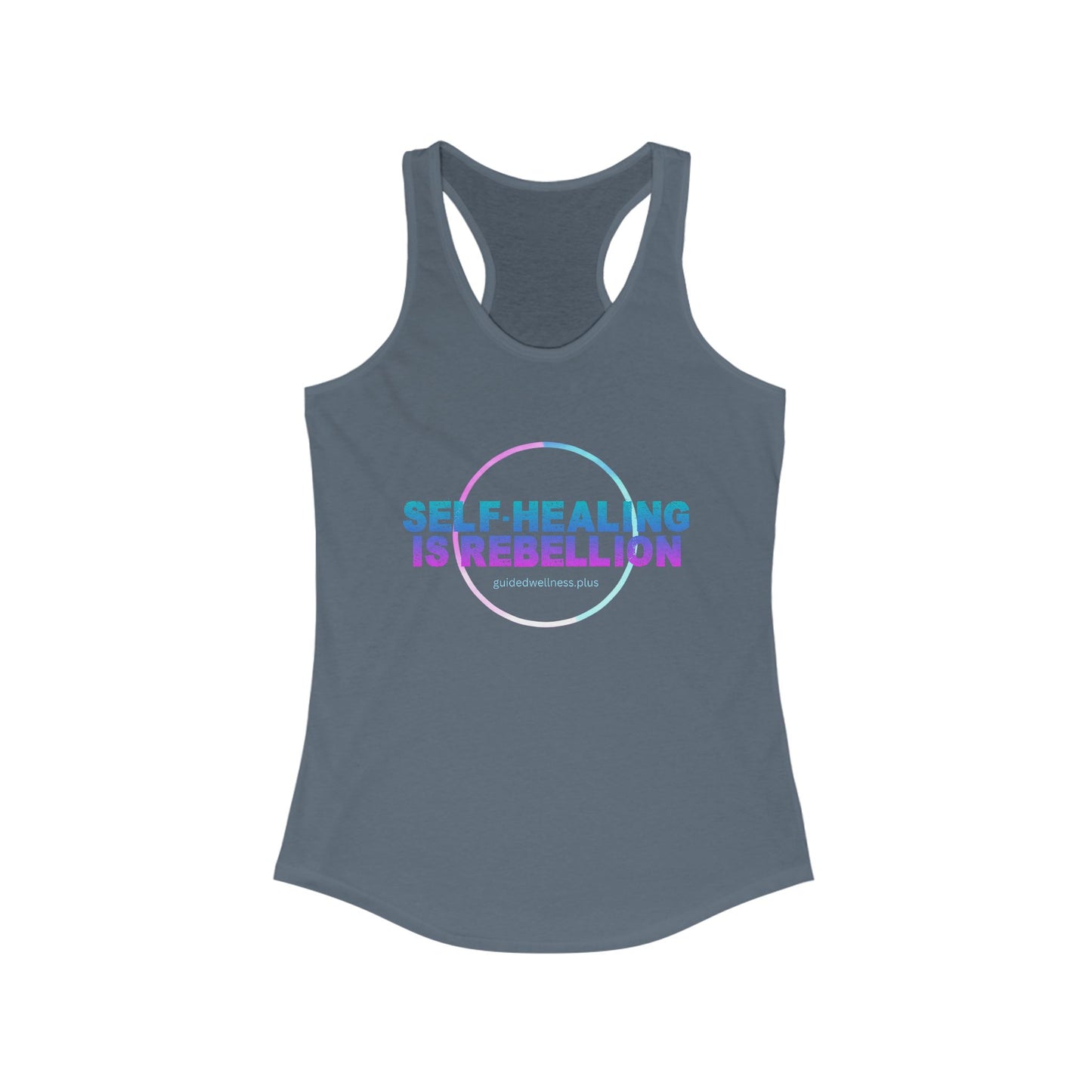 Self-Healing is Rebellion Racerback Tank - Empowering Women's Activewear