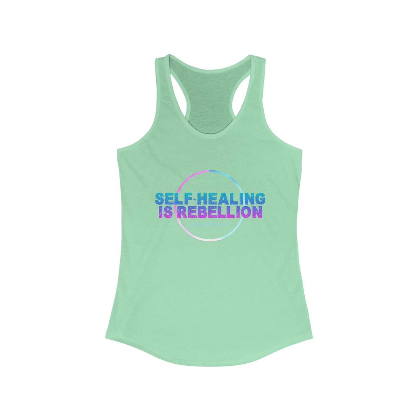 Self-Healing is Rebellion Racerback Tank - Empowering Women's Activewear
