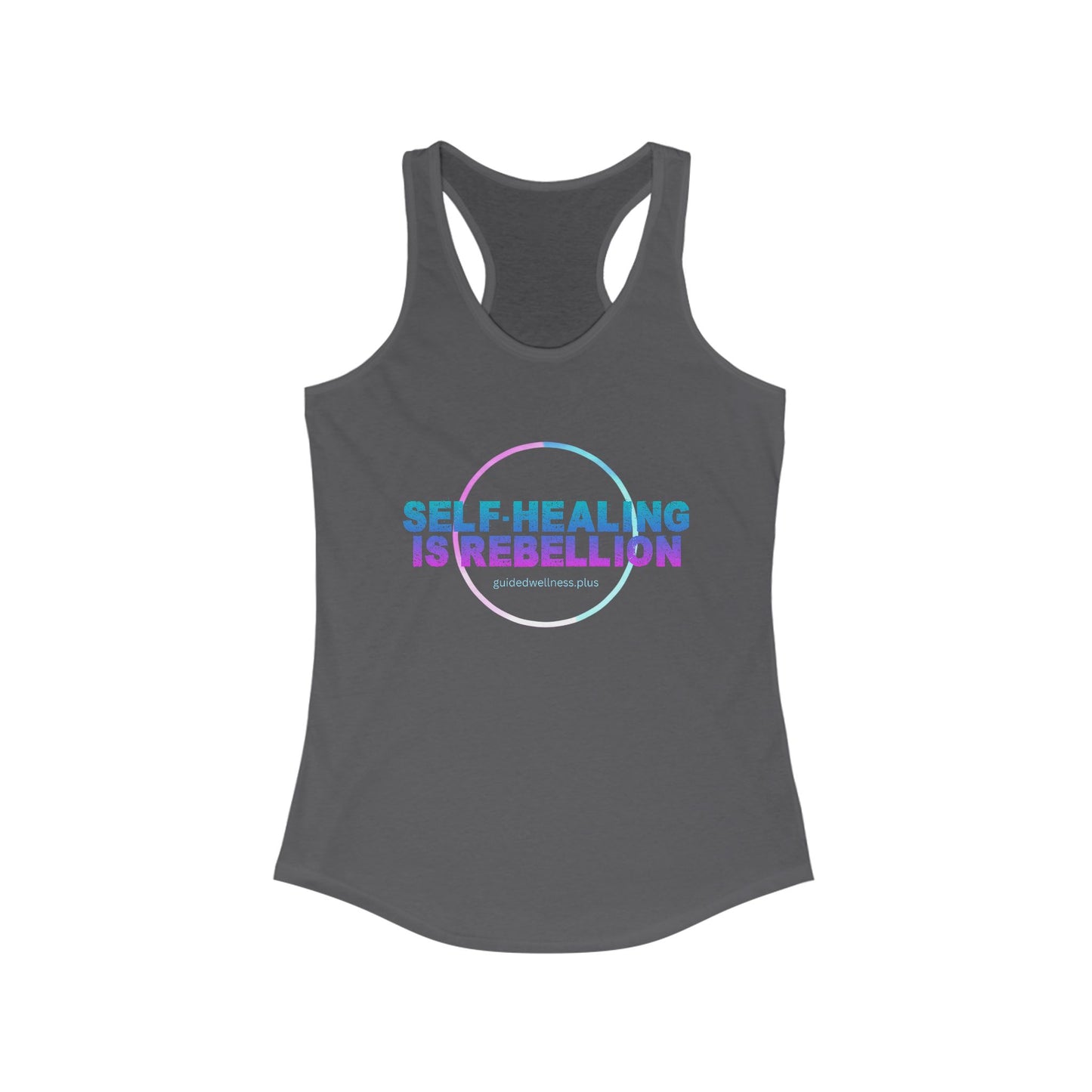 Self-Healing is Rebellion Racerback Tank - Empowering Women's Activewear