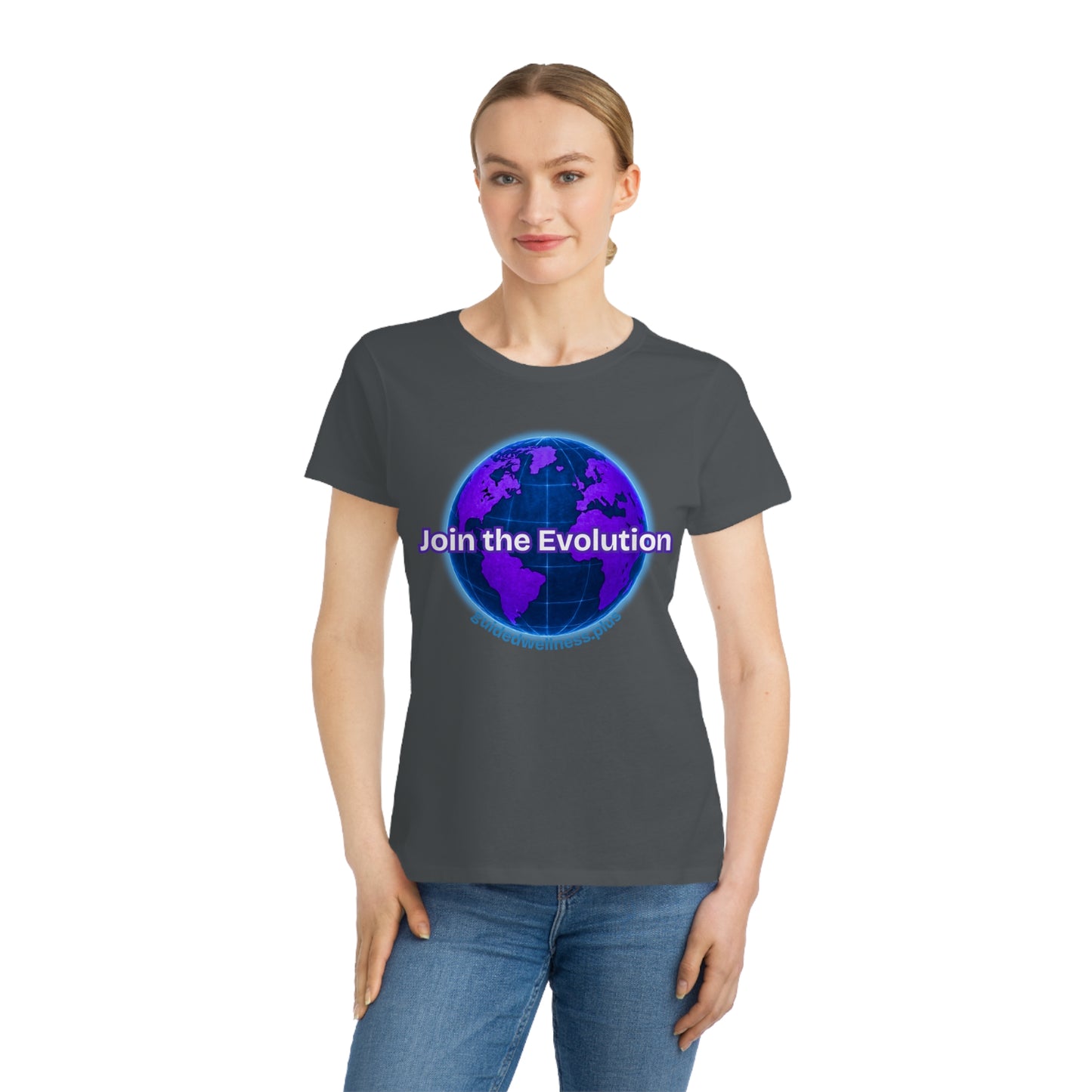 Eco-Friendly Women's Classic T-Shirt - 'Join the Evolution' Graphic Tee