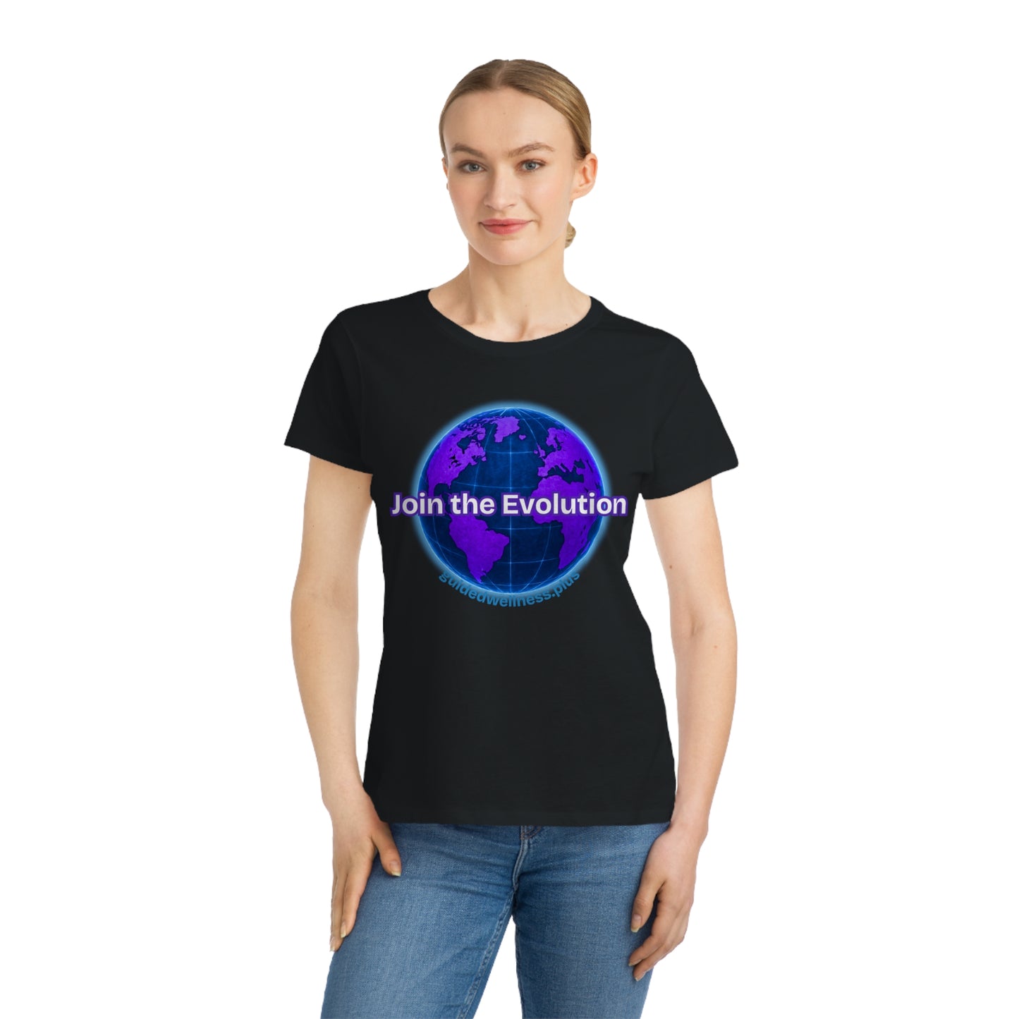 Eco-Friendly Women's Classic T-Shirt - 'Join the Evolution' Graphic Tee