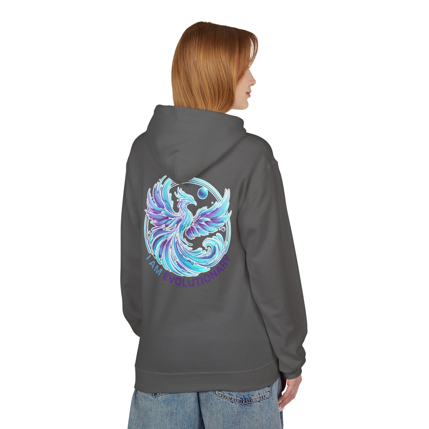 I Am Evolutionary Unisex Softstyle Fleece Hoodie - Cozy & Inspirational