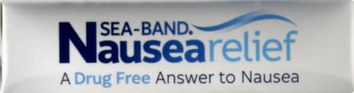 Sea-Band Anti-Nausea Acupressure Wristband for Motion & Morning Sickness, 1 Pair, Gray