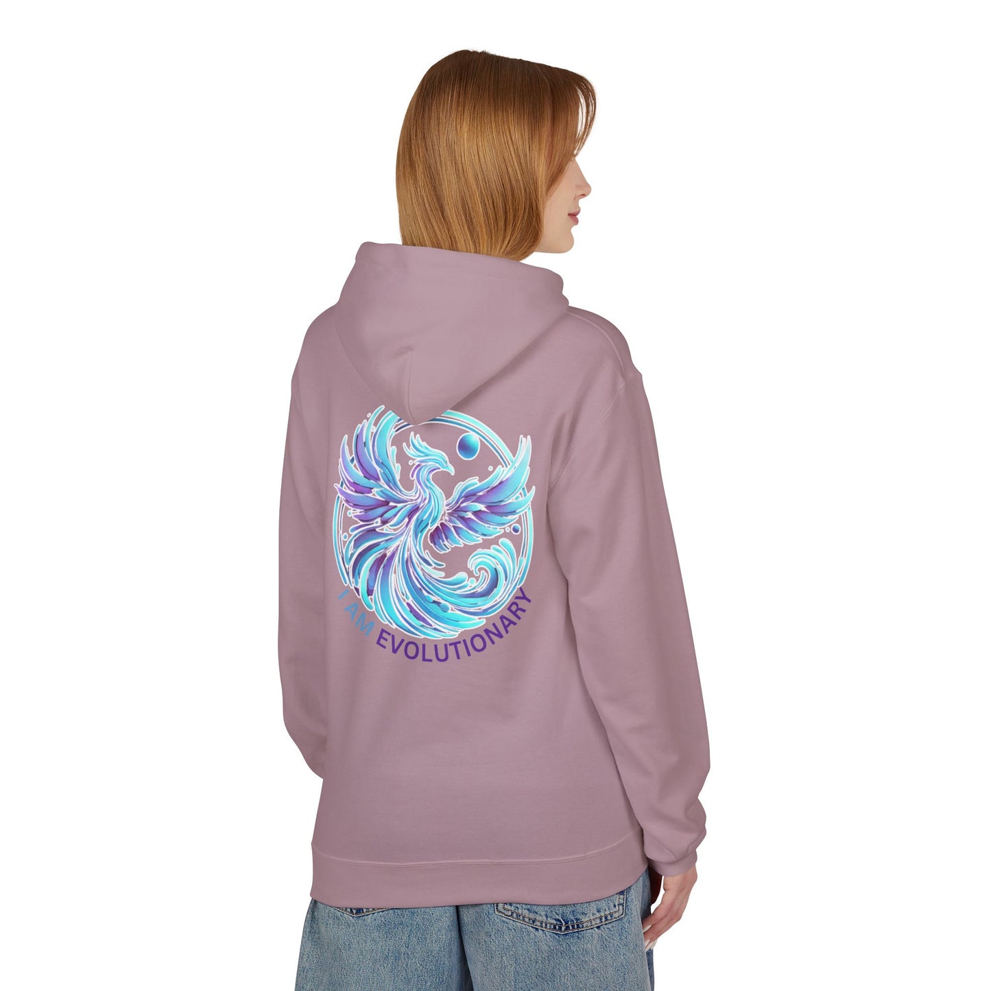 I Am Evolutionary Unisex Softstyle Fleece Hoodie - Cozy & Inspirational