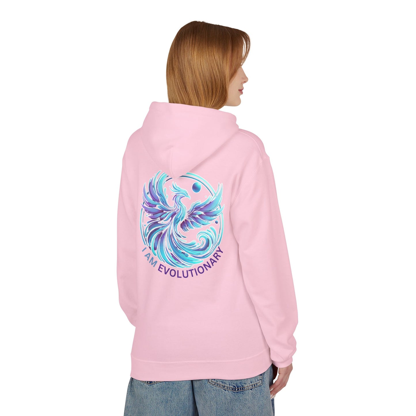 I Am Evolutionary Unisex Softstyle Fleece Hoodie - Cozy & Inspirational