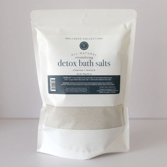 Rowe Casa Organics Detox Bath Salts, Natural Detox Bath Soak for Body Cleanse, 35 OZ