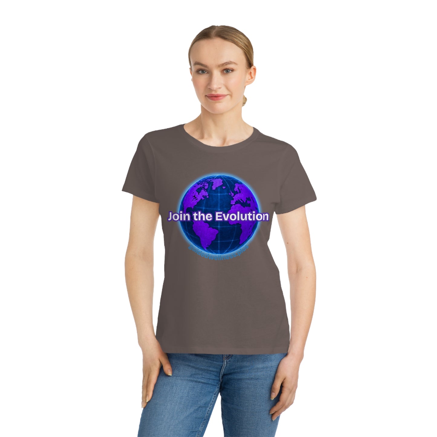 Eco-Friendly Women's Classic T-Shirt - 'Join the Evolution' Graphic Tee