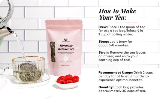 Remedy & Restore Herbal Tea for Hormone Balance - Natural Menstrual Cycle Support, Spearmint Flavor, Loose Leaves, 1 Count