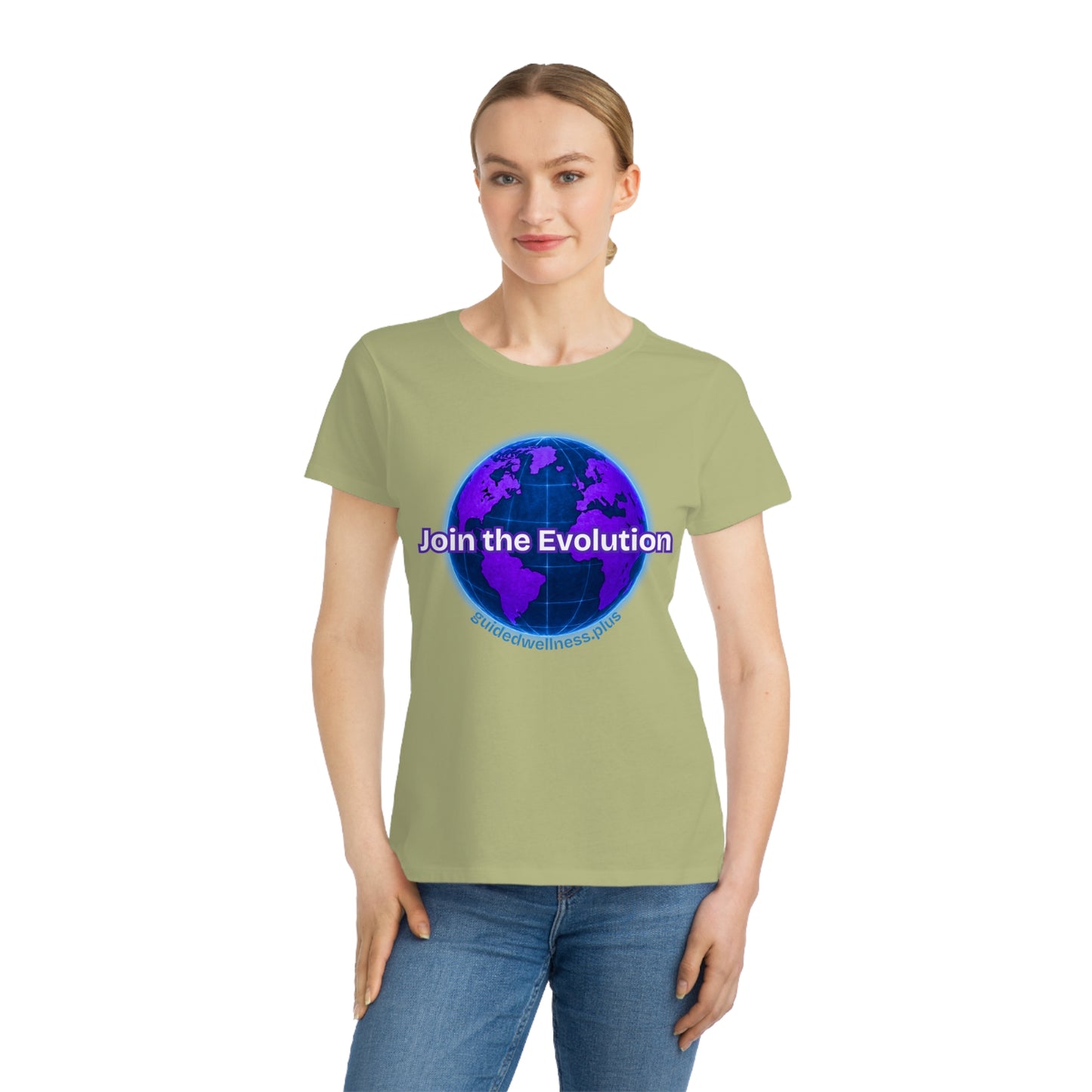 Eco-Friendly Women's Classic T-Shirt - 'Join the Evolution' Graphic Tee