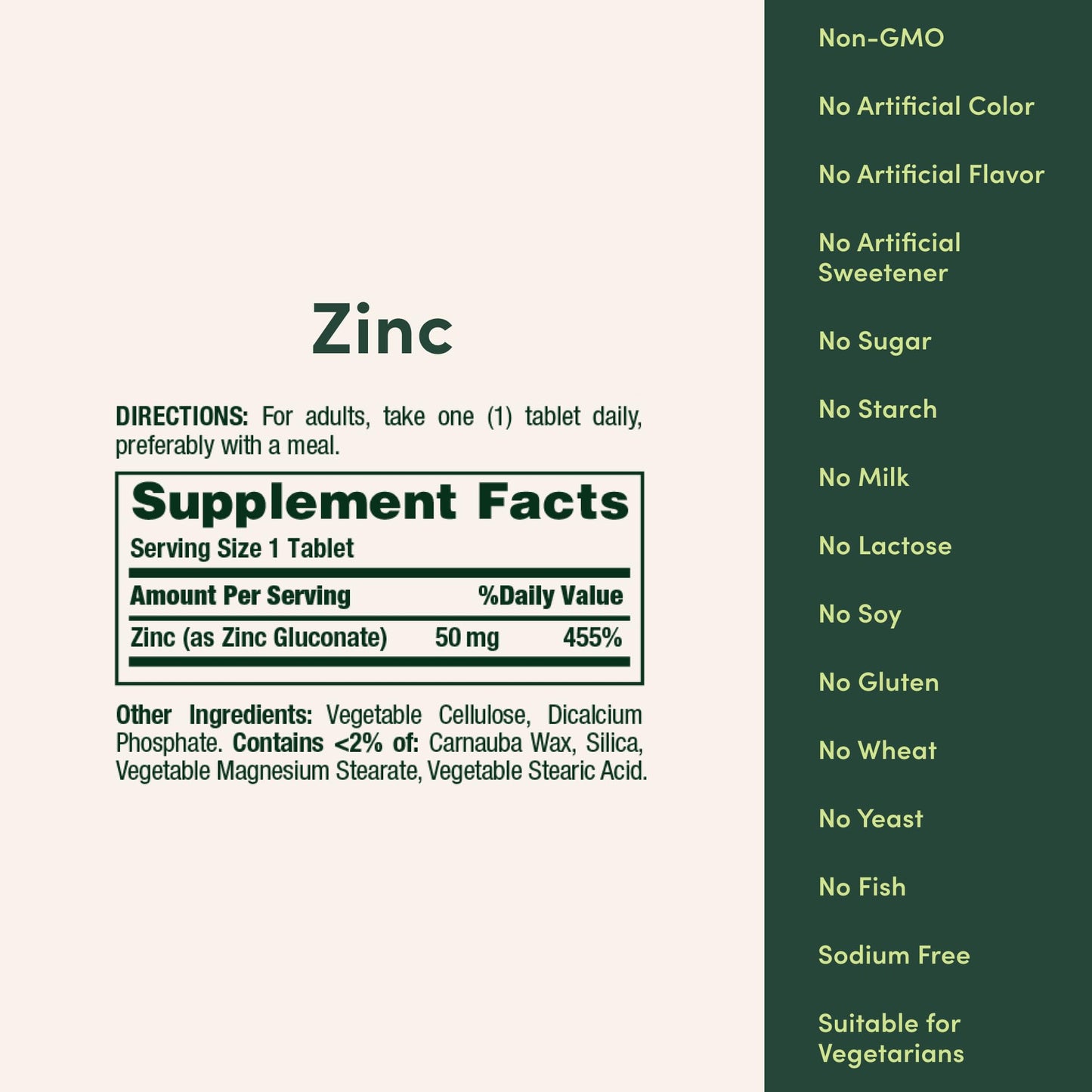 Nature’s Bounty Zinc 50mg, Immune Support & Antioxidant Supplement, Promotes Skin Health 250 Caplets