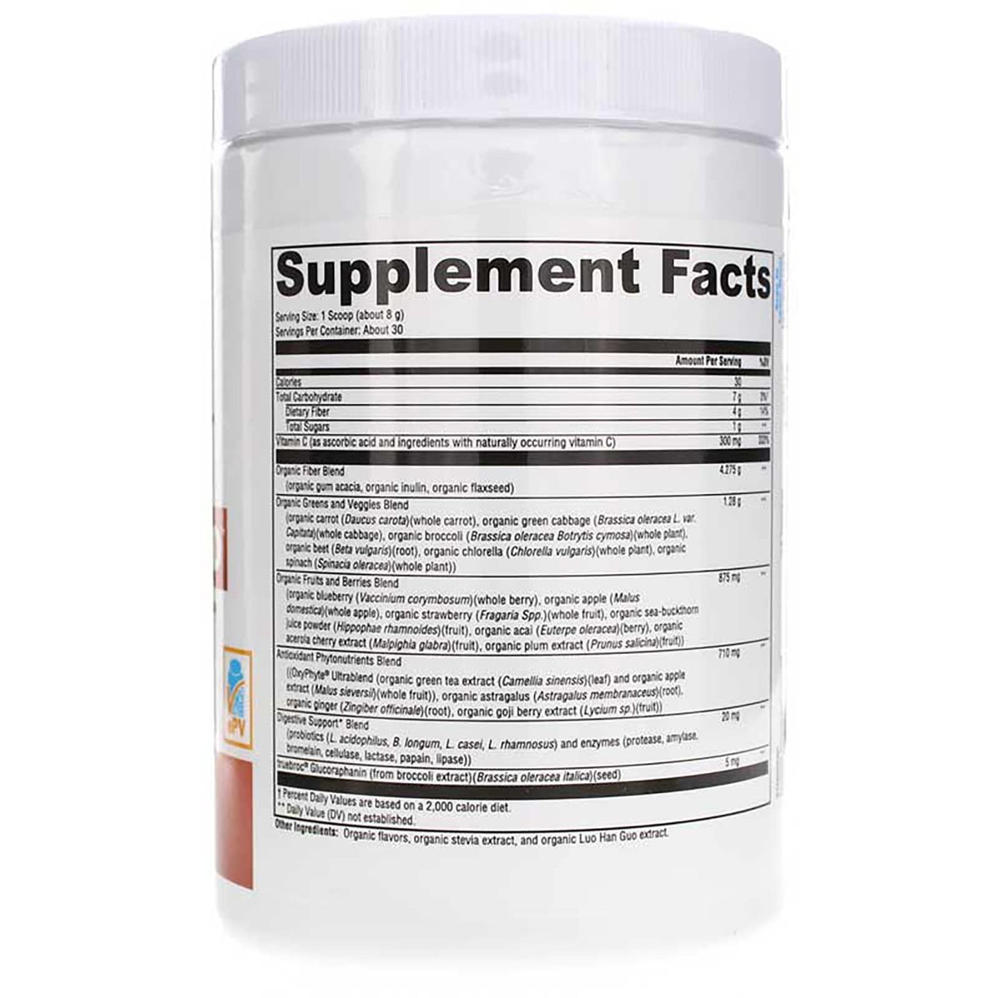 XYMOGEN OrganiX Phytofood - Reds and Greens Superfood Powder with Vitamin C - Fruits and Vegetables Supplements to Support Digestive Health - Organic & Gluten Free (30 Servings)