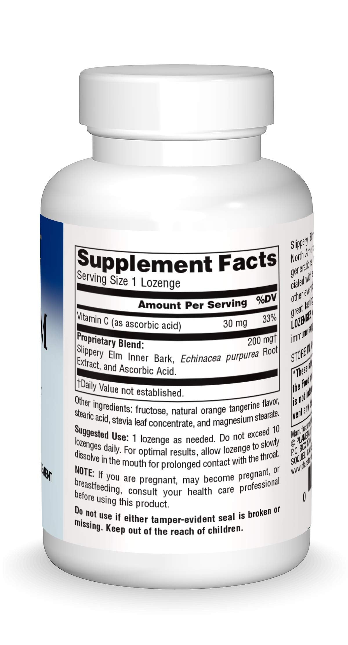 Planetary Herbals Slippery Elm Lozenges, 100 Count