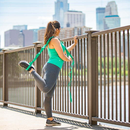 OPTP The Original Stretch Out Strap with Exercise Book, USA Made Top Choice Stretch Out Straps for Physical Therapy, Yoga Stretching Strap and Knee Therapy Strap