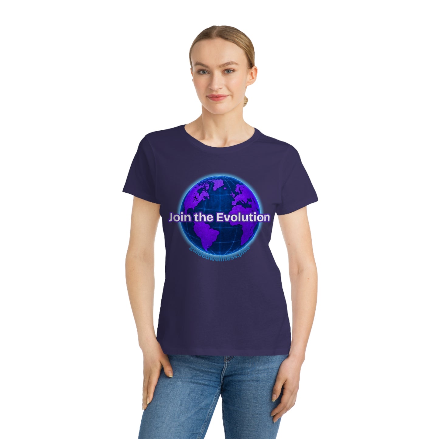 Eco-Friendly Women's Classic T-Shirt - 'Join the Evolution' Graphic Tee