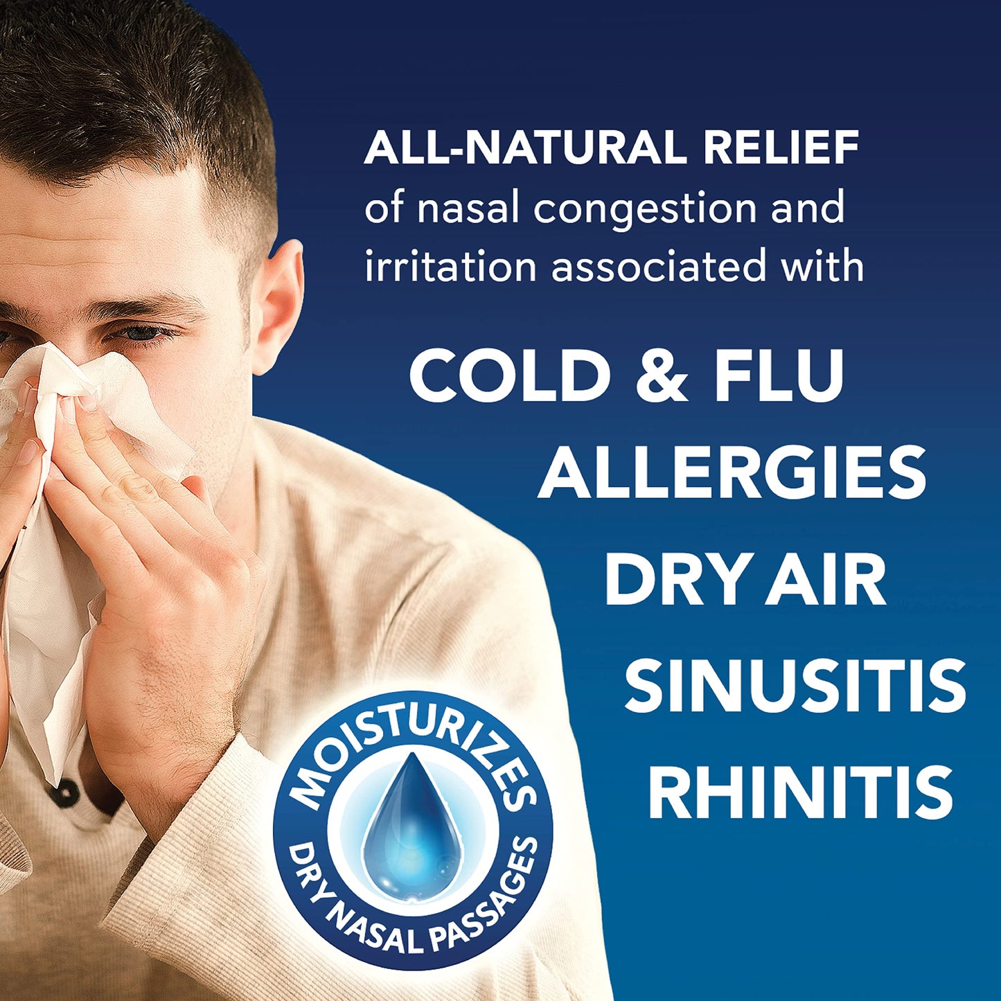 SinuCleanse Soft Tip Neti Pot Nasal Wash System, Relieves Nasal Congestion Due to Cold & Flu, Dry Air, Allergies, 30 All-Natural Saline Packets, Made in USA