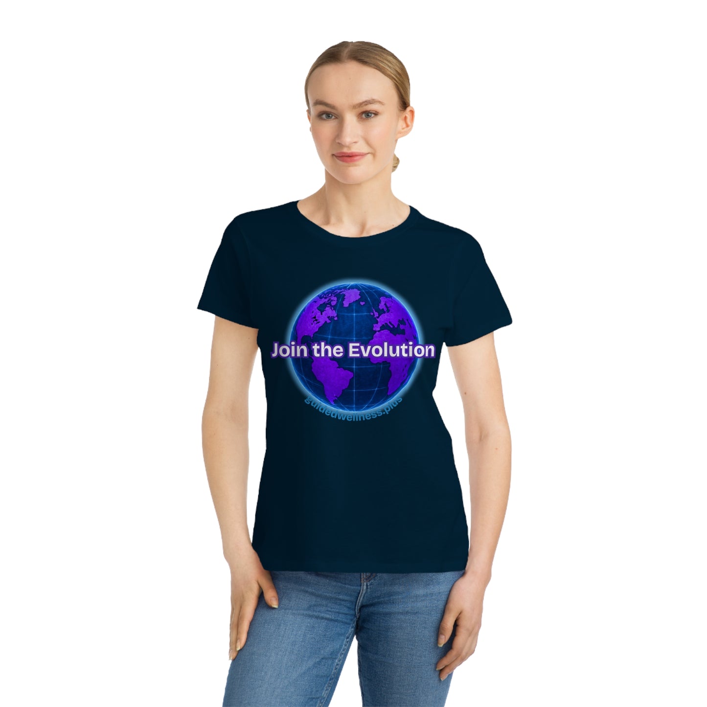 Eco-Friendly Women's Classic T-Shirt - 'Join the Evolution' Graphic Tee