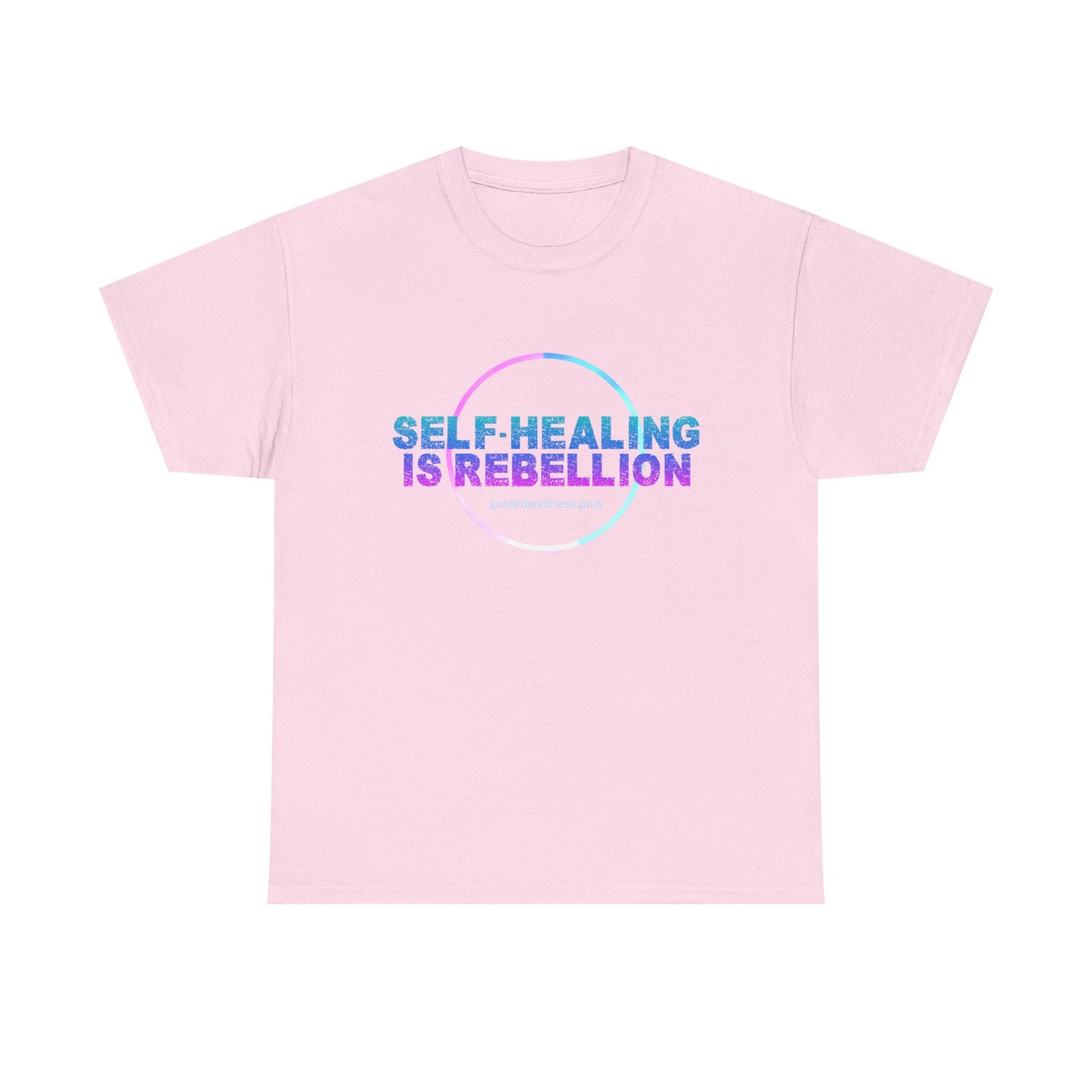 Self-Healing Is Rebellion Unisex Heavy Cotton Tee - Empowering Message for Wellness Enthusiasts