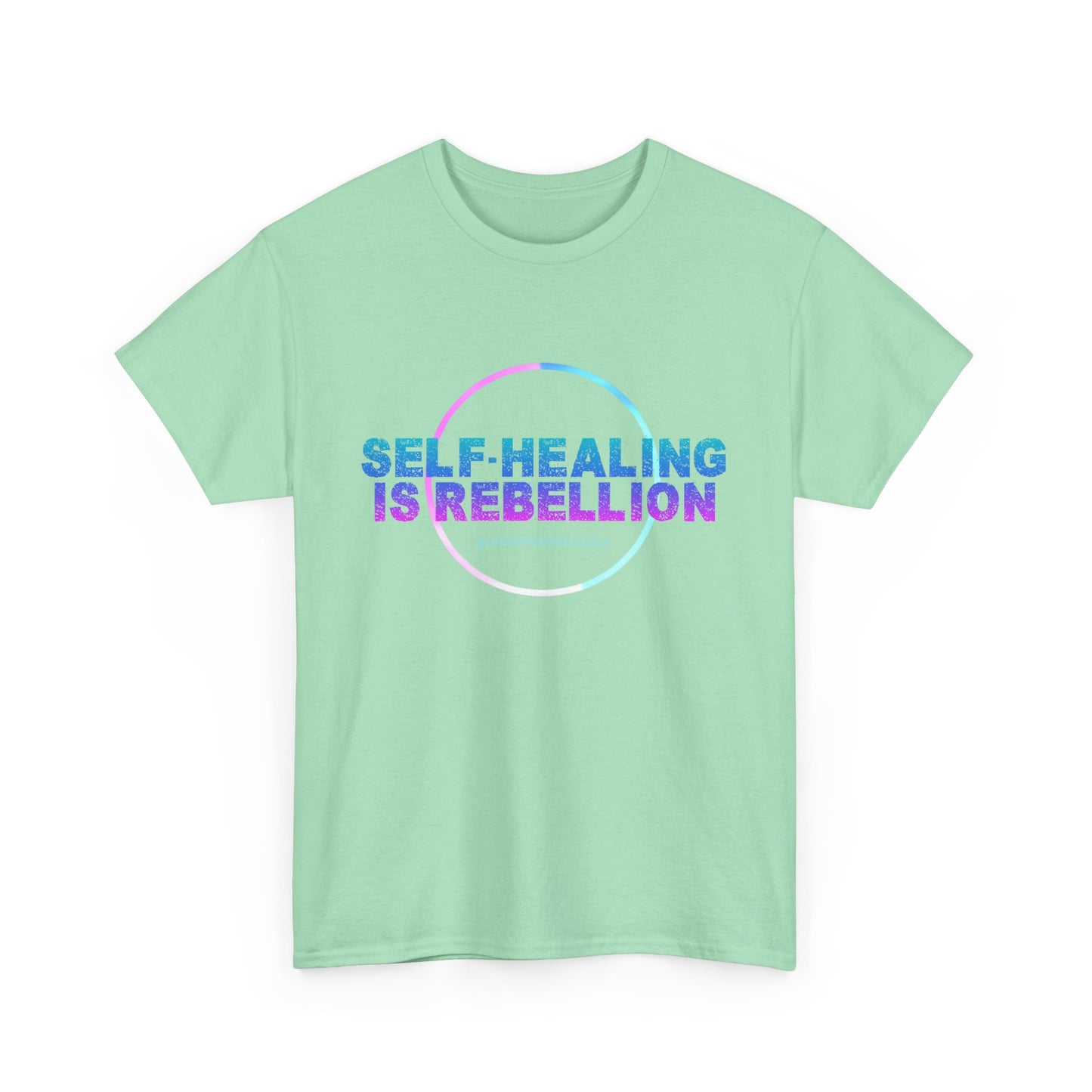 Self-Healing Is Rebellion Unisex Heavy Cotton Tee - Empowering Message for Wellness Enthusiasts