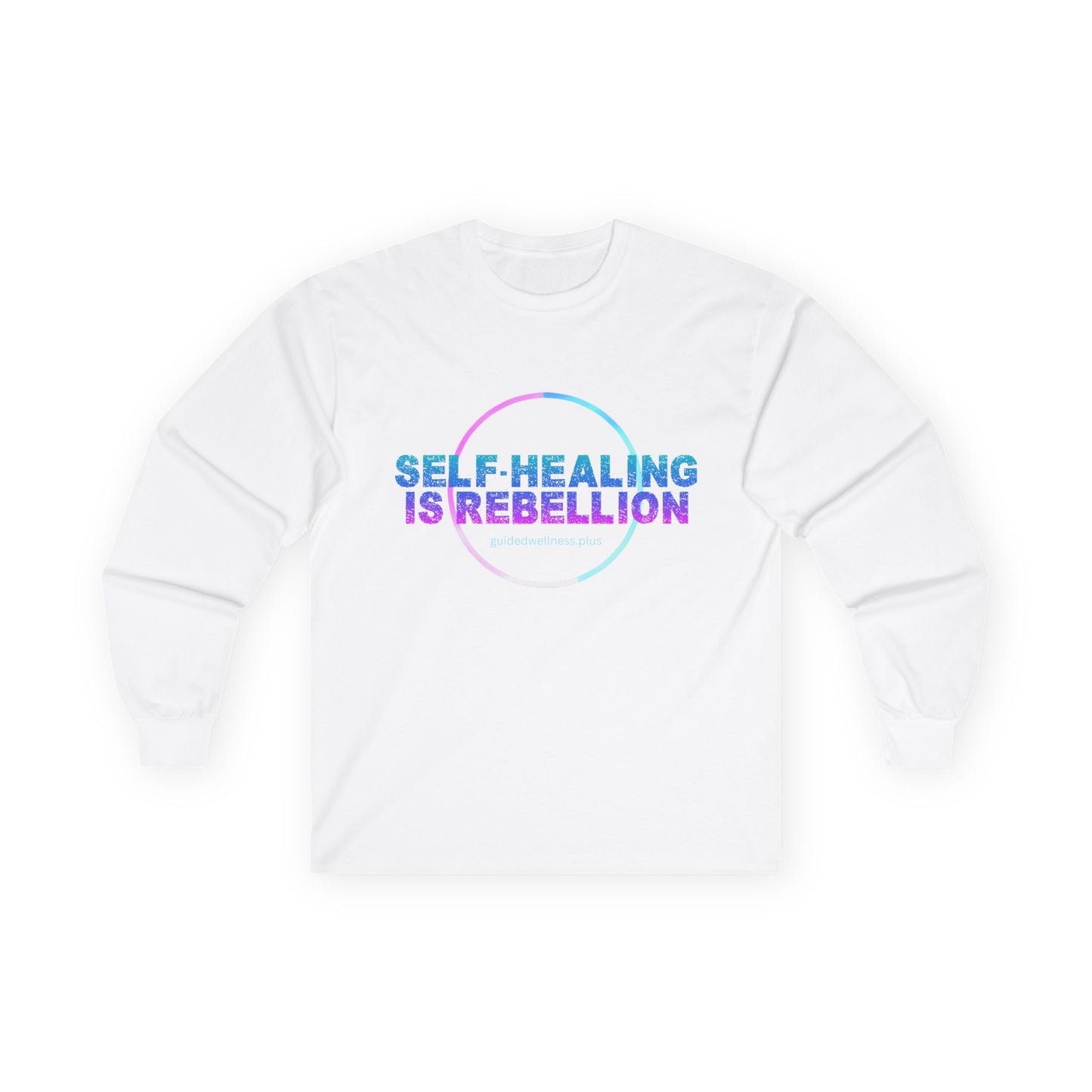 Self-Healing is Rebellion Long Sleeve Tee - Unisex Cotton Shirt for Personal Growth & Mindfulness