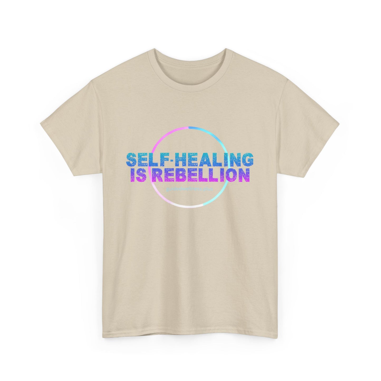 Self-Healing Is Rebellion Unisex Heavy Cotton Tee - Empowering Message for Wellness Enthusiasts