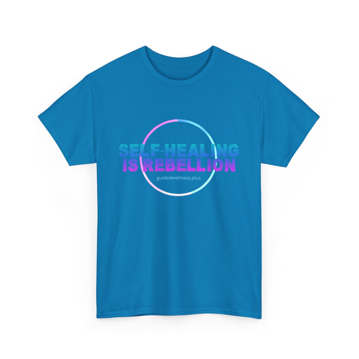Self-Healing Is Rebellion Unisex Heavy Cotton Tee - Empowering Message for Wellness Enthusiasts
