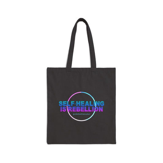 Self-Healing is Rebellion Cotton Canvas Tote Bag