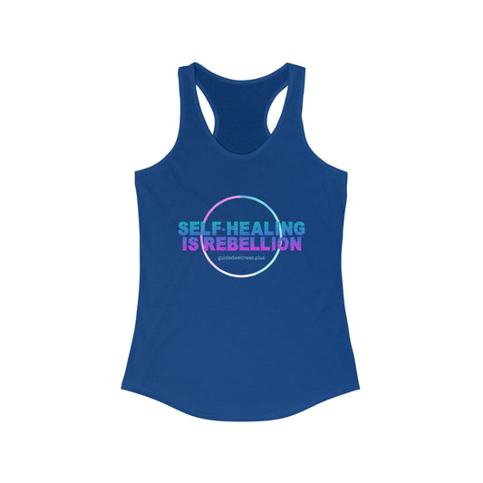 Self-Healing is Rebellion Racerback Tank - Empowering Women's Activewear
