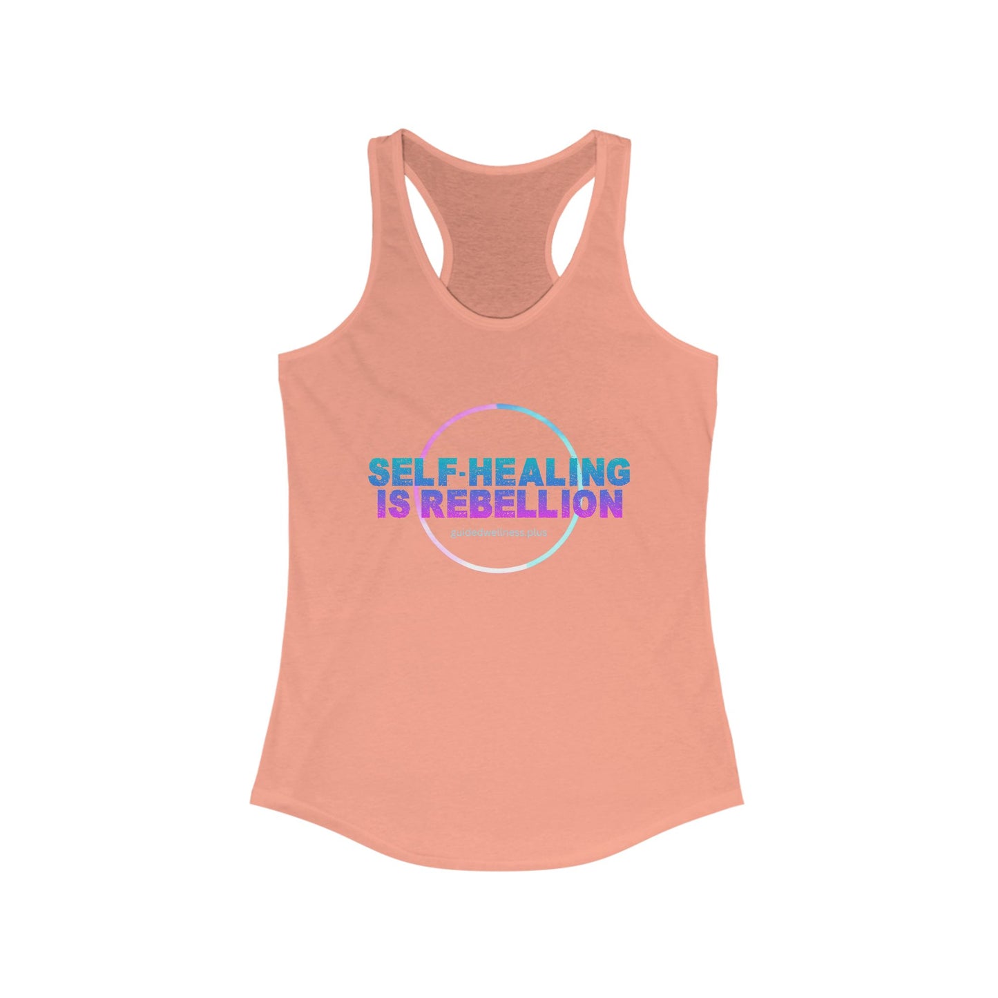 Self-Healing is Rebellion Racerback Tank - Empowering Women's Activewear