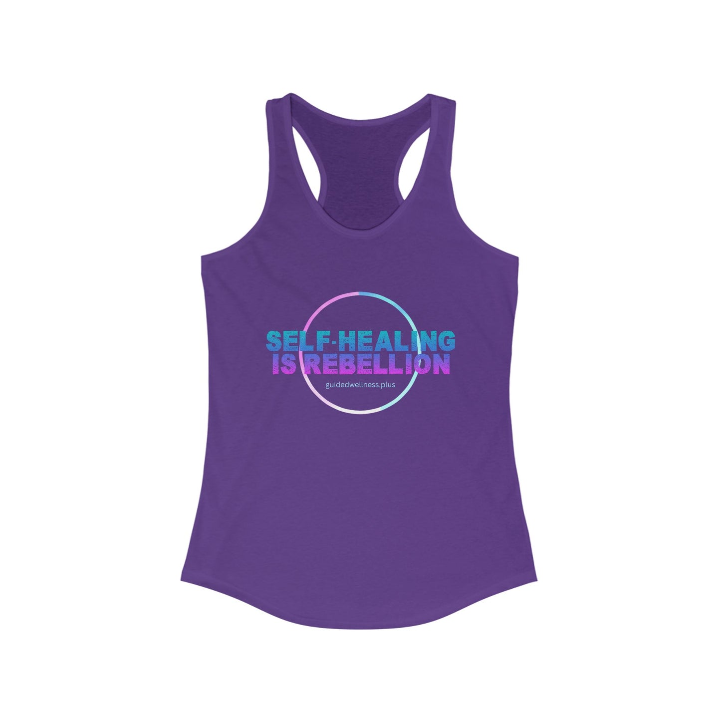 Self-Healing is Rebellion Racerback Tank - Empowering Women's Activewear