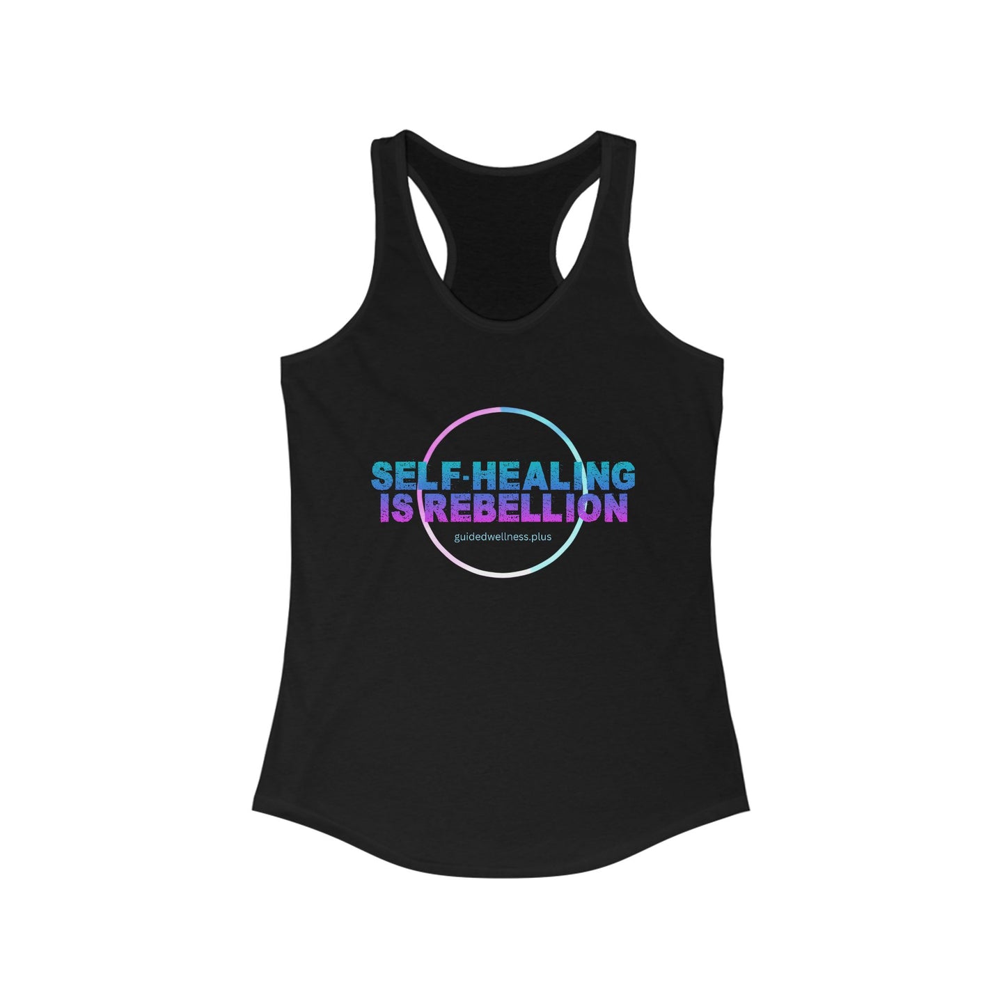 Self-Healing is Rebellion Racerback Tank - Empowering Women's Activewear