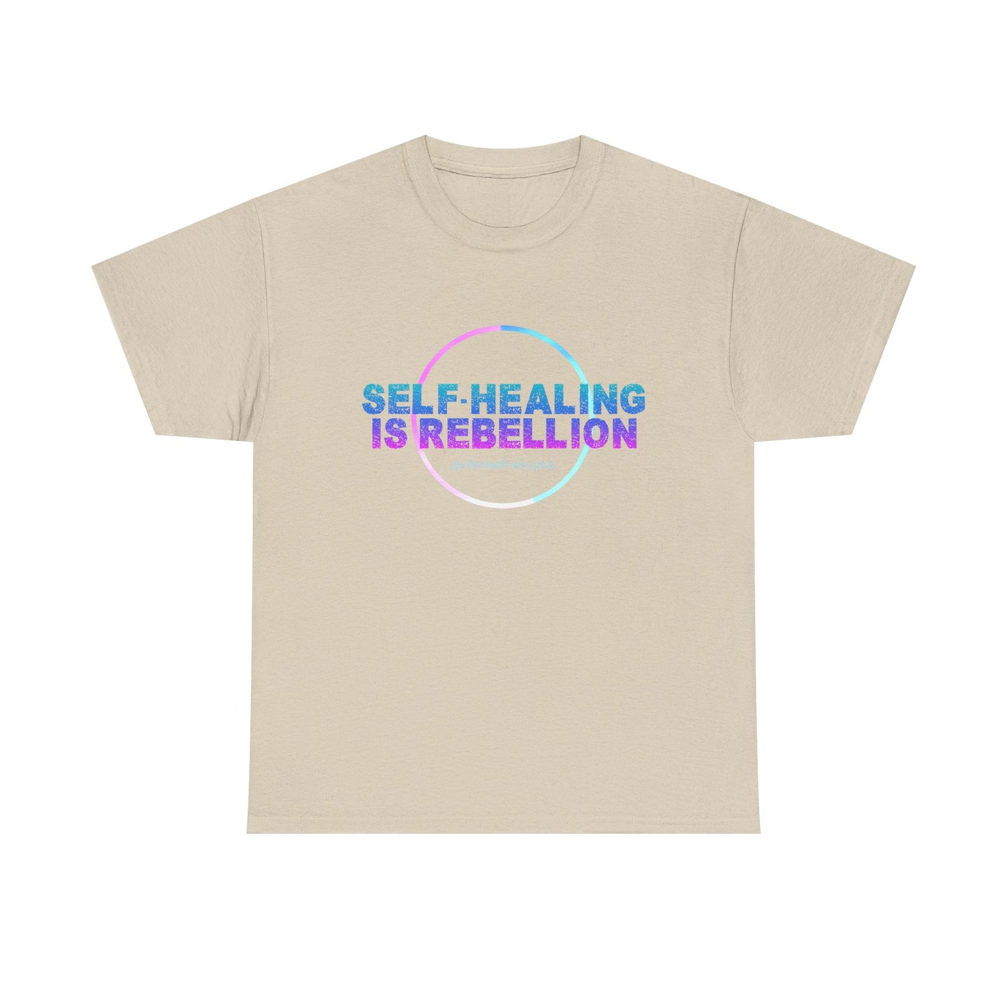 Self-Healing Is Rebellion Unisex Heavy Cotton Tee - Empowering Message for Wellness Enthusiasts