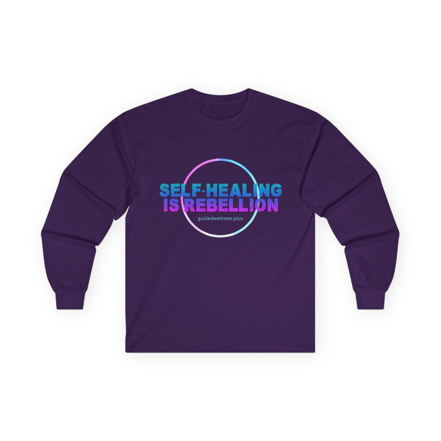 Self-Healing is Rebellion Long Sleeve Tee - Unisex Cotton Shirt for Personal Growth & Mindfulness