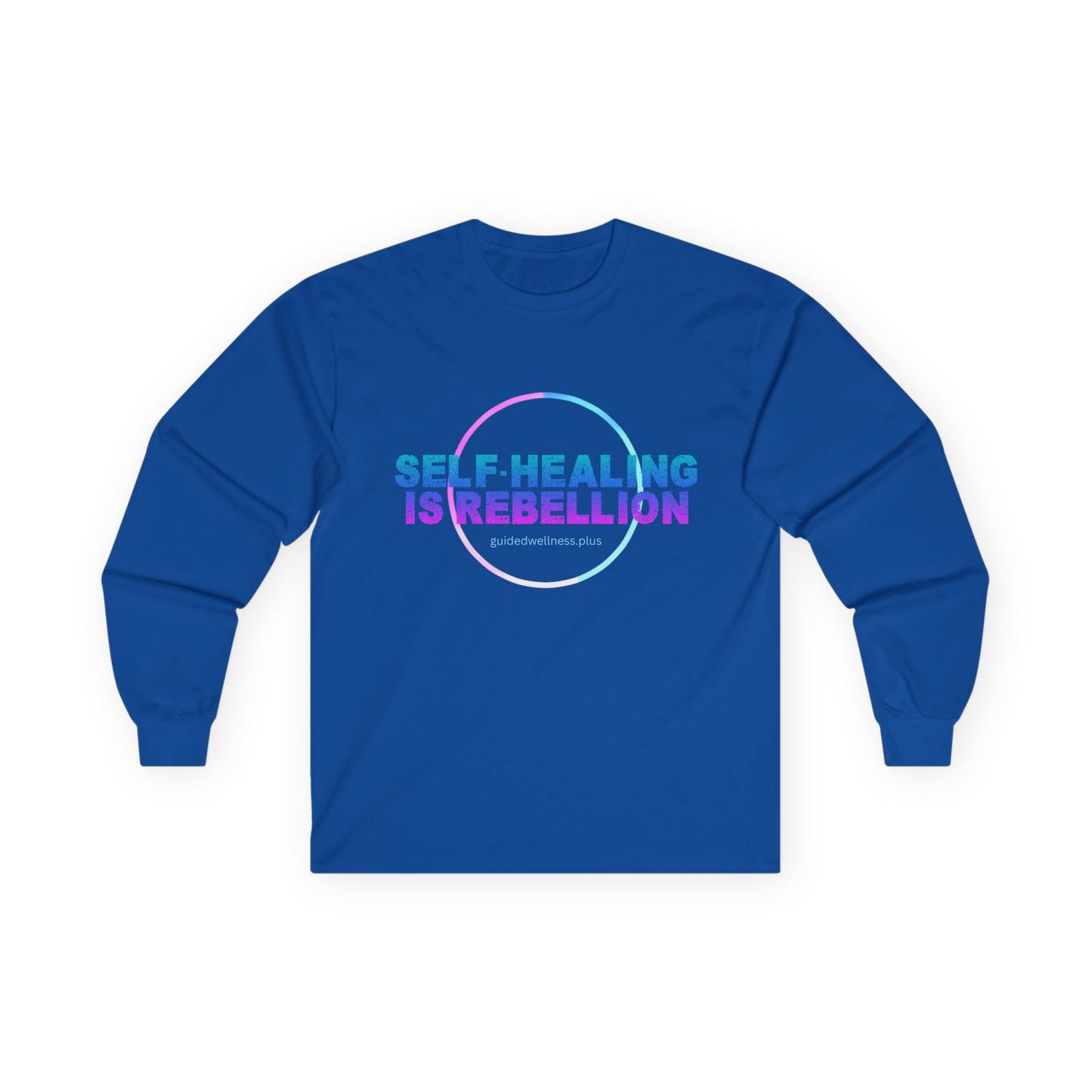 Self-Healing is Rebellion Long Sleeve Tee - Unisex Cotton Shirt for Personal Growth & Mindfulness