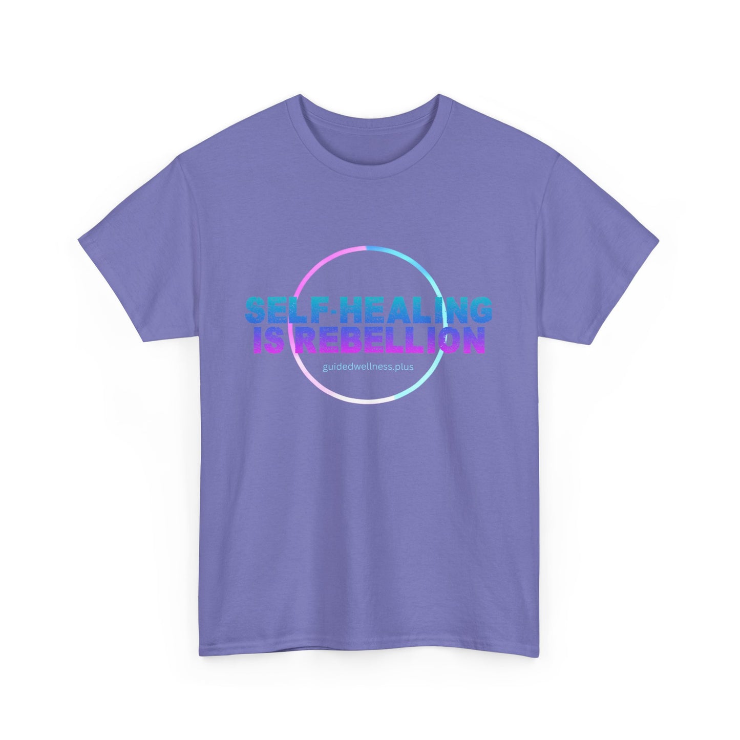 Self-Healing Is Rebellion Unisex Heavy Cotton Tee - Empowering Message for Wellness Enthusiasts