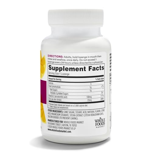 365 by Whole Foods Market, Zinc & Vitamin C Lozenges, 90 Count
