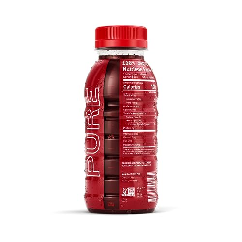 Cheribundi 100% Tart Cherry Juice, Pure | Unsweetened Tart Cherry Juice Recovery Supplement | Post-Workout Recovery Drink for Athletes | Support Muscle Recovery | 8 fl oz Pack of 12