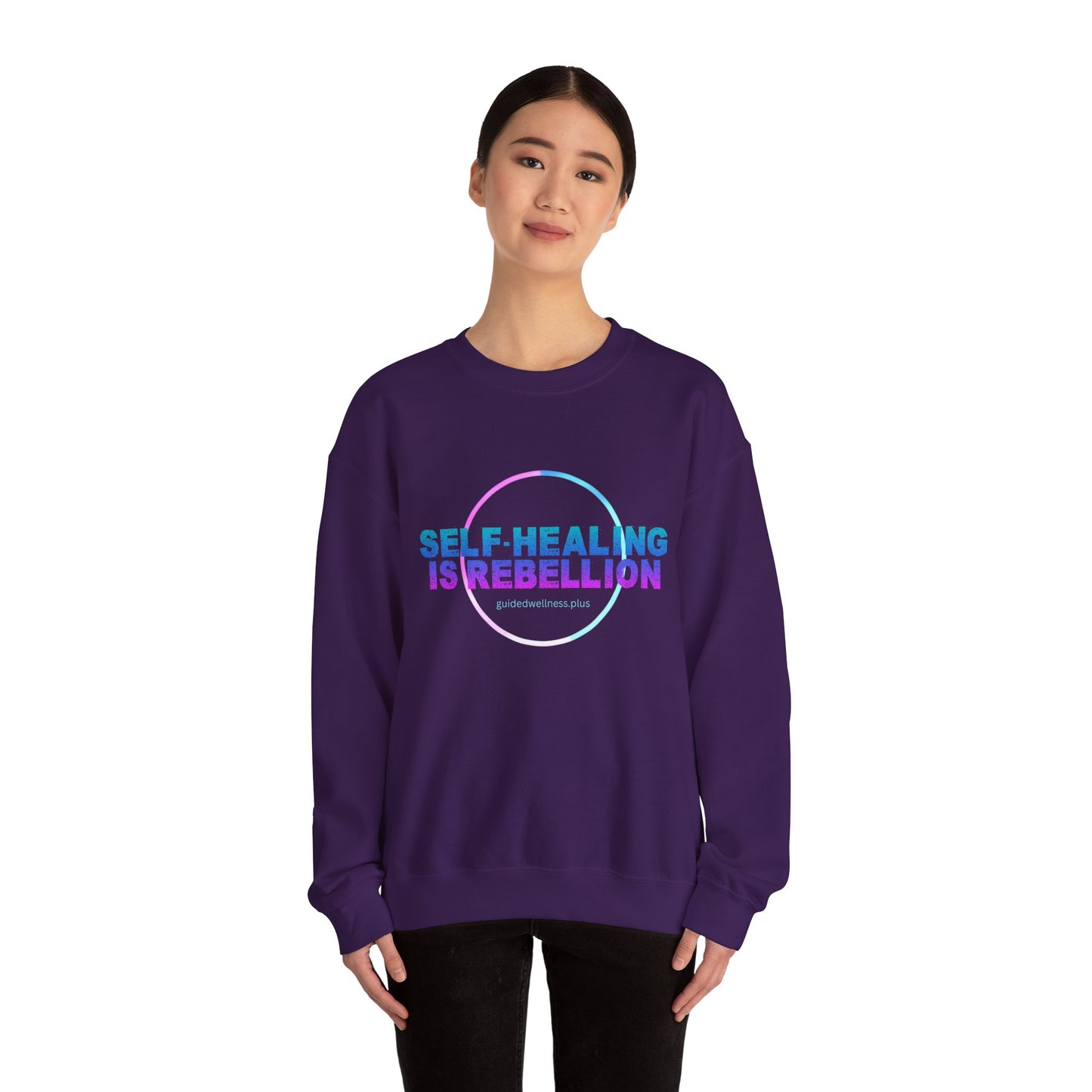 Self-Healing Is Rebellion Sweatshirt - Unisex Heavy Blend Crewneck