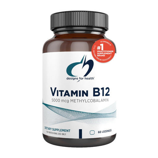 Designs for Health Vitamin B12 Lozenges - B12 Vitamins 5000 mcg Methylcobalamin - Vitamin B12 Supplements - Vegan + Non GMO, Natural Berry Flavor (60 Quick Dissolve Lozenges)
