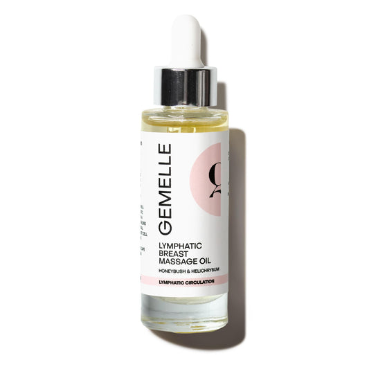 GEMELLE Lymphatic Breast Massage Oil | 2024 Product of The Year | Lymphatic Circulation, Beauty, Wellness | Honeybush & Helichrysum | Paraben-Free, Clean Beauty, Luxury Natural Skin Care 30ml