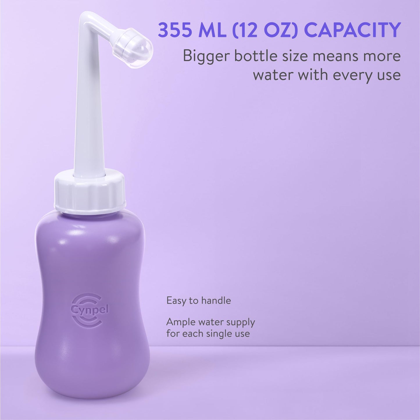 Cynpel Peri Bottle - Portable Travel Bidet for Men or Women - Labour and Maternity Hospital Bag Essentials - After Birth Recovery Tools for Postpartum Mum - Perineal Spray Bottle