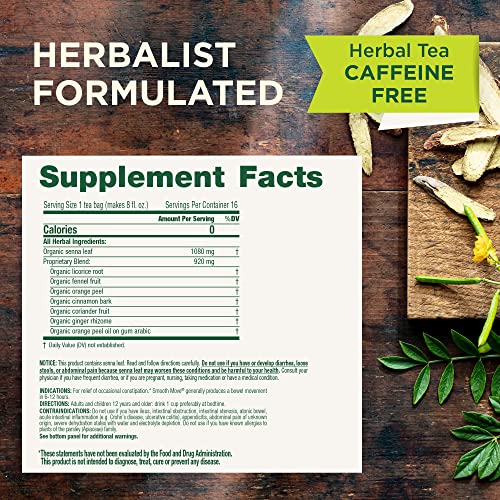 Traditional Medicinals Tea, Organic Smooth Move, Relieves Occasional Constipation, Senna - 48 Tea Bags