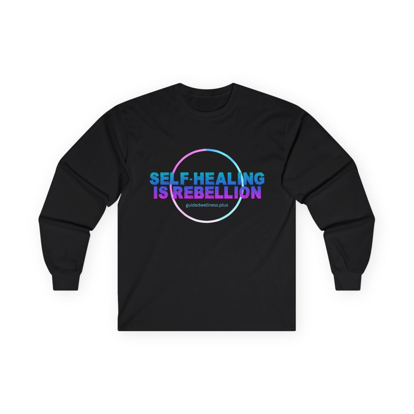 Self-Healing is Rebellion Long Sleeve Tee - Unisex Cotton Shirt for Personal Growth & Mindfulness