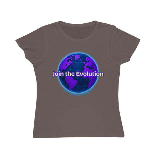 Eco-Friendly Women's Classic T-Shirt - 'Join the Evolution' Graphic Tee