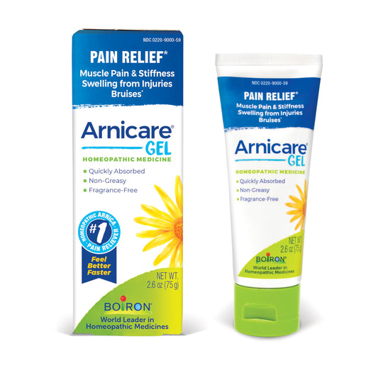 Boiron Arnicare Gel for Soothing Relief of Joint Pain, Muscle Pain, Muscle Soreness, and Swelling from Bruises or Injury - Non-greasy and Fragrance-Free - 2.6 oz