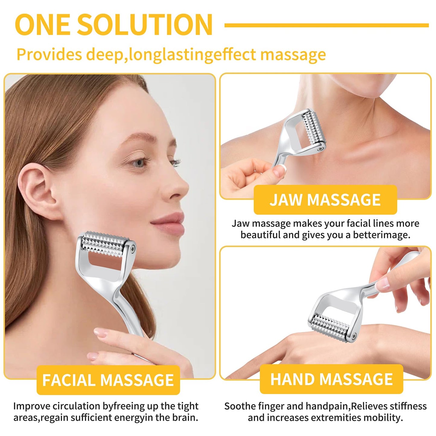Running man Acupressure Roller,Acupuncture Roller for Muscle Pain Relief, Massage Roller-Deep Tissue Massage Tool for Face,Hand, Foot, and Neck