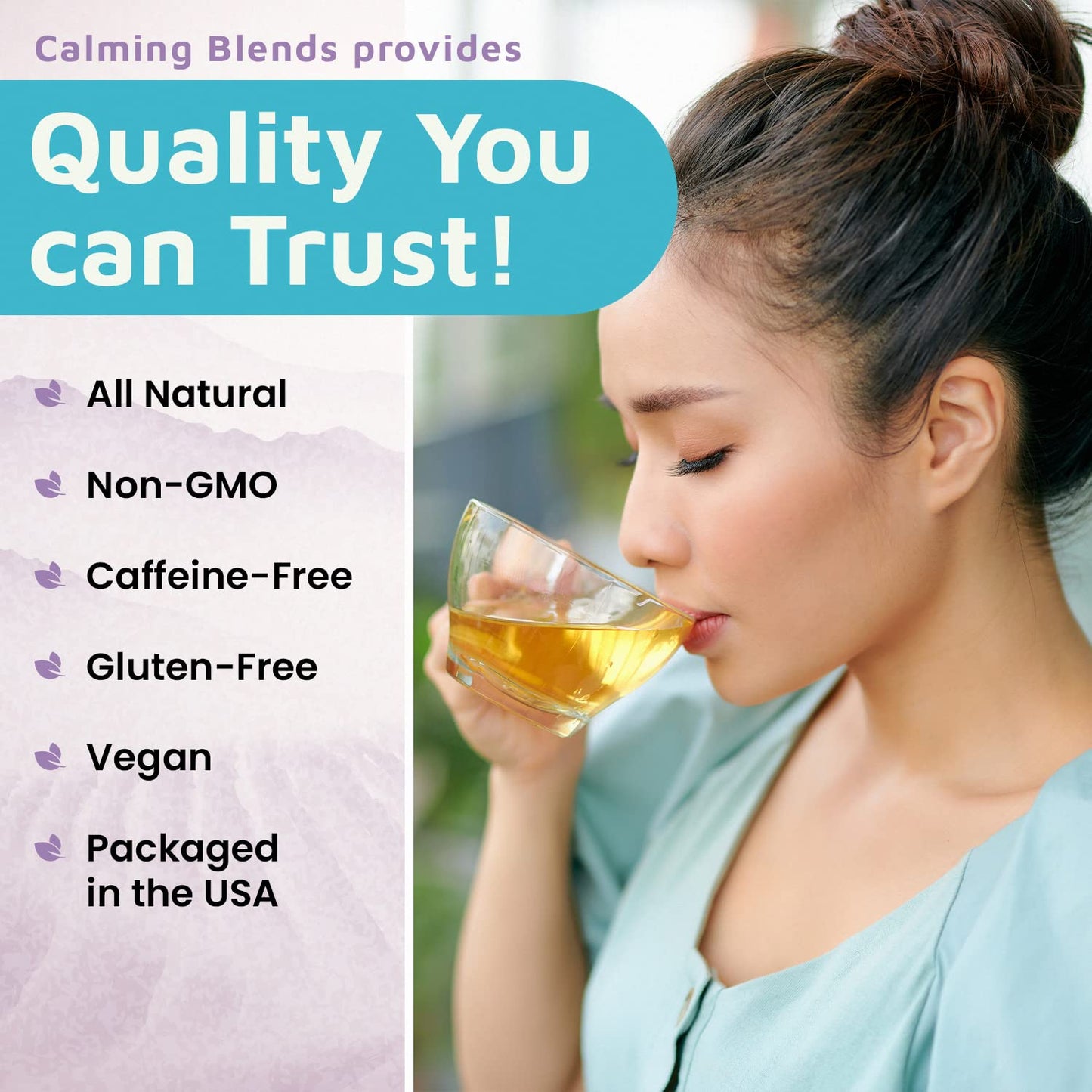 CALMING BLENDS Acid Reflux Loose Leaf Tea | Acid Reflux, Heartburn & Indigestion | Caffeine-Free | 36 Cups