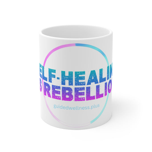 Inspirational Self-Healing Mug, Motivational Coffee Cup, Gift for Wellness Journeys, Mindfulness Enthusiasts, Self-Care
