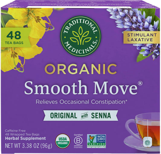 Traditional Medicinals Tea, Organic Smooth Move, Relieves Occasional Constipation, Senna - 48 Tea Bags